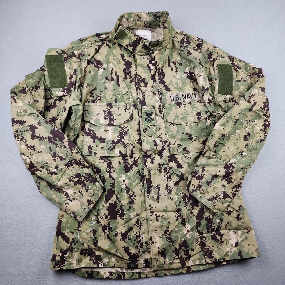 U.S Navy Blouse Medium Reg Working Uniform Type III NWU Seals Military Camo READ
